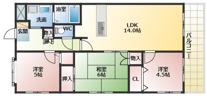 サンウエストの間取り