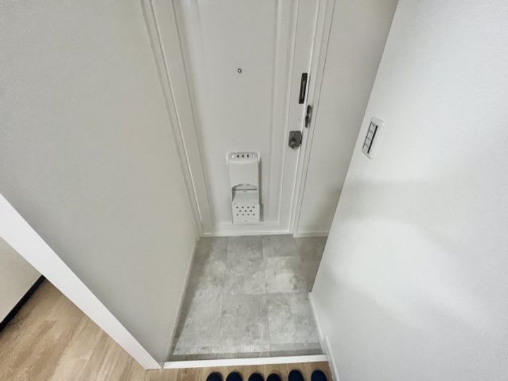 善積ハイツの玄関