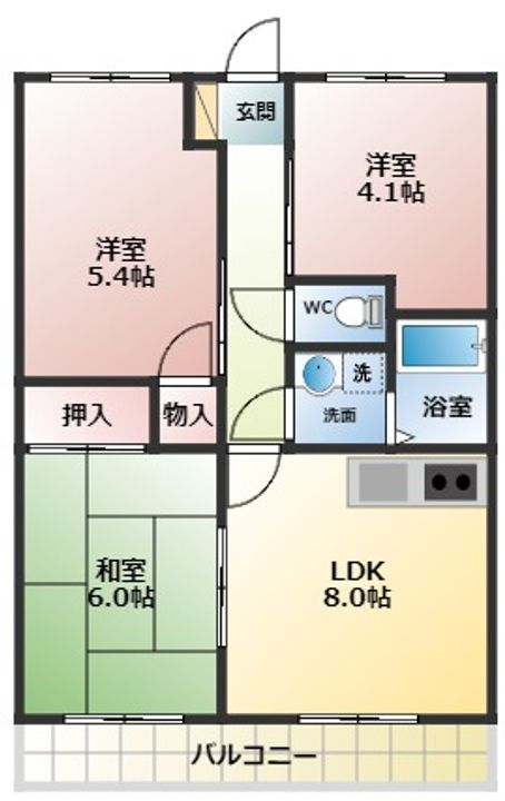 尾崎コーポの間取り