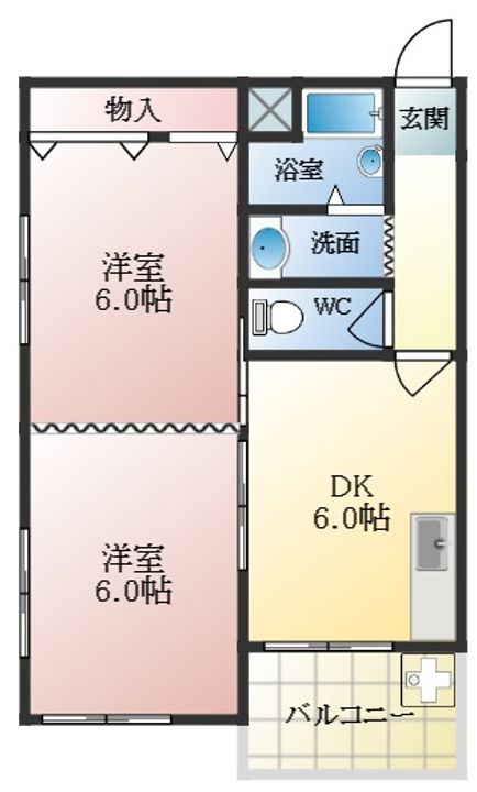 ハイツ梶本の間取り