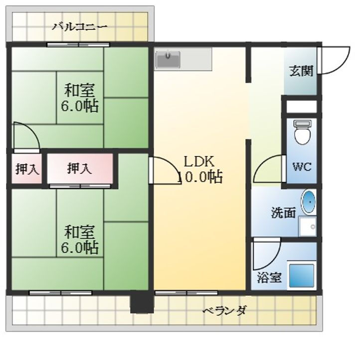 サンハイム陵西の間取り