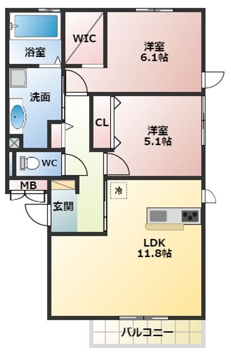 ファミールB棟の間取り