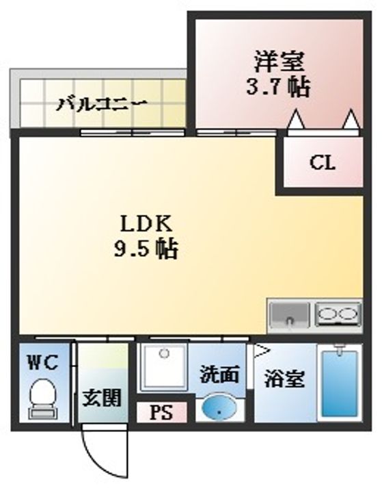 ALEGRIA道明寺Ⅱの間取り