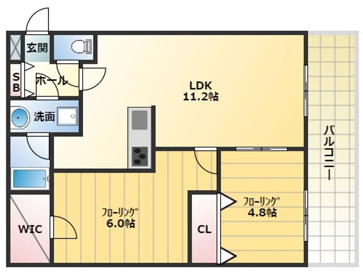 ステラウッド野中Ⅱの間取り