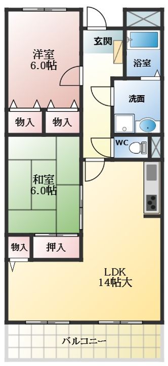 レジデンス佃の間取り
