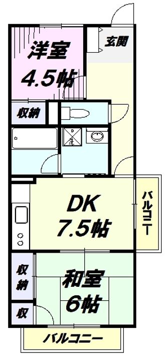 リュミエ新所沢Ⅰの間取り