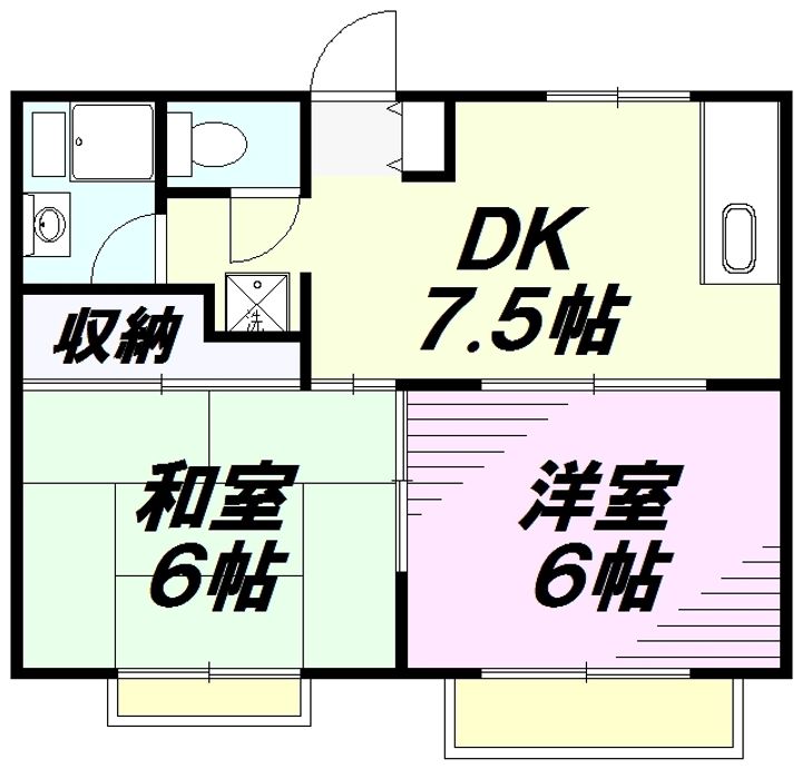 ハイツMⅡの間取り