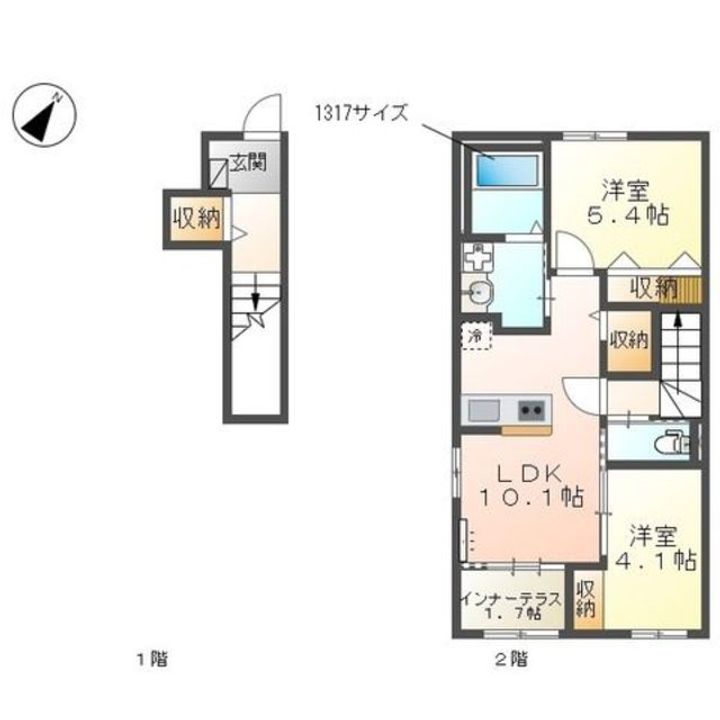 コーポ椛(モミジ)205の間取り