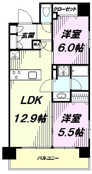 ラグゼナ八王子横山町の間取り