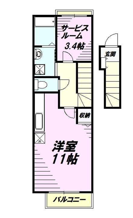 ポジターノ202の間取り
