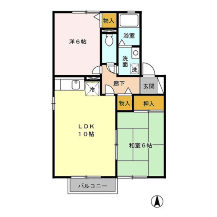 タウンホーム 楓202の間取り