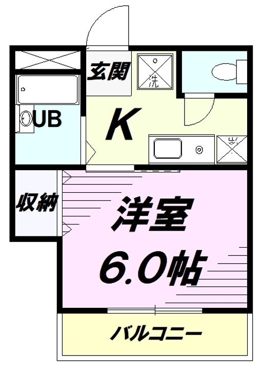 マンションクラシーバ301の間取り