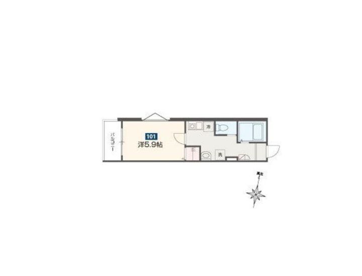 MELDIA東青梅Ⅱの間取り