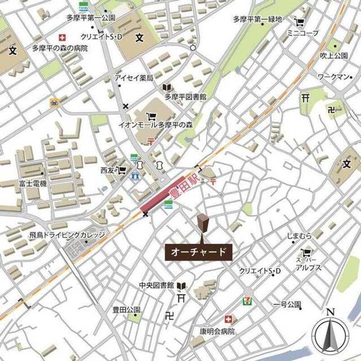 オーチャードの地図