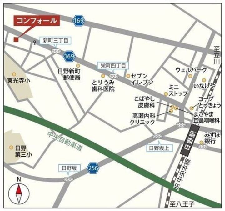 コンフォールの地図