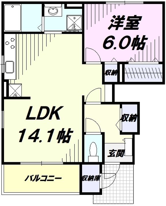 ウィステリア西砂Ⅱの間取り