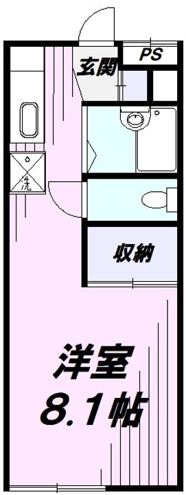 サンハイツ日野Bの間取り