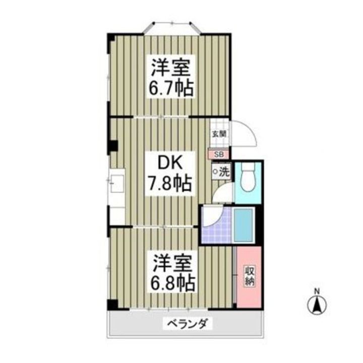 フランソワール201の間取り