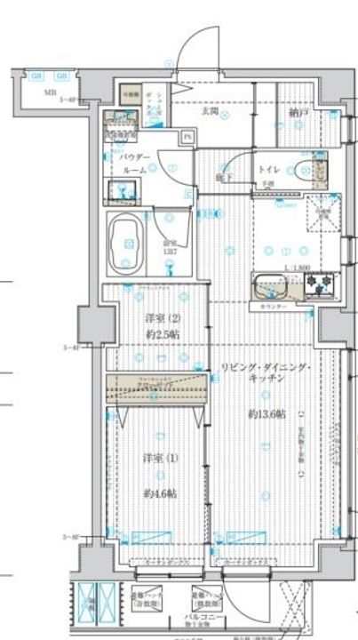 アスブルーム奥浅草の間取り