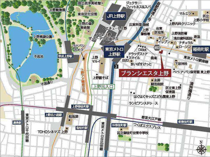 ブランシエスタ上野の地図