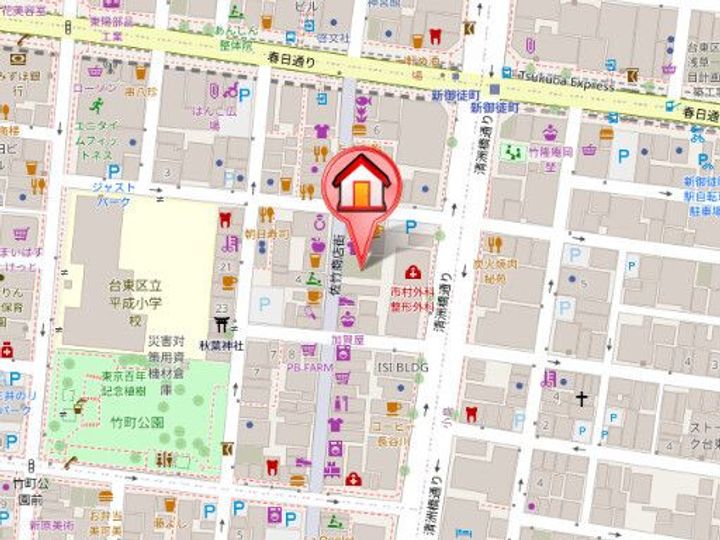 アーバネックス新御徒町駅前の地図