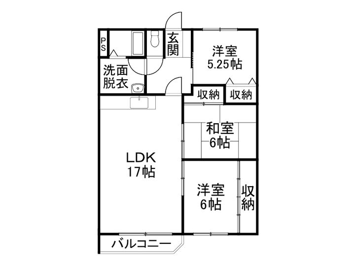 サンブライトハイツNO3の間取り