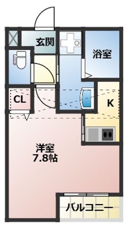 Ours Lavande302の間取り