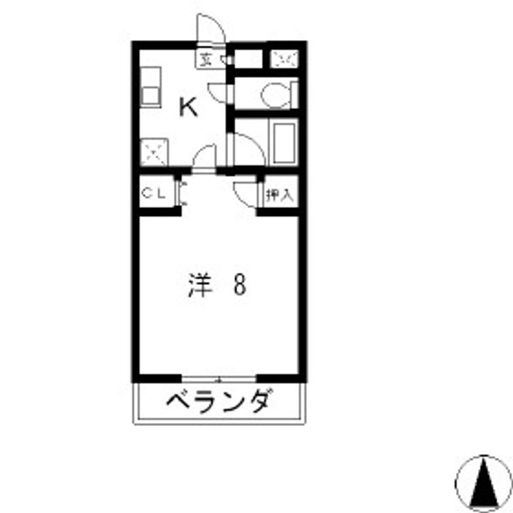 長野県塩尻市広丘吉田の賃貸マンションの間取り