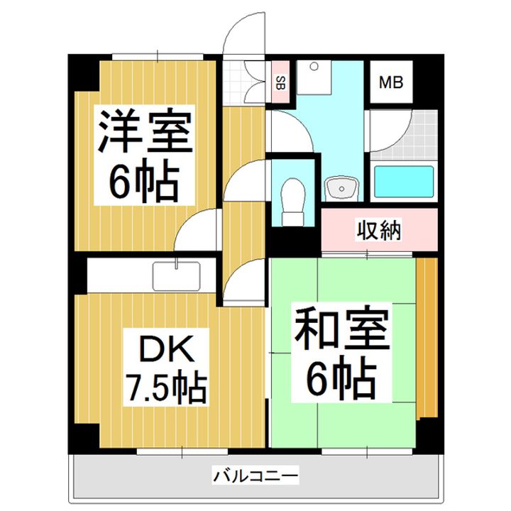 メゾン城西201の間取り
