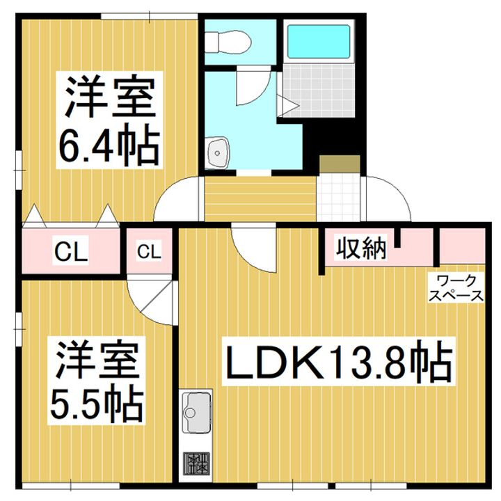 TOWNY HAYAKAWA A102の間取り