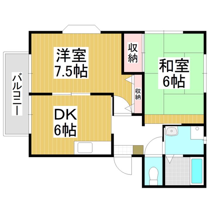 ジュネス杏花 ※仲介不可A203の間取り
