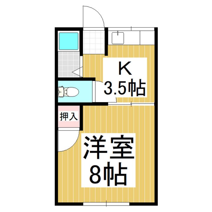 千草荘203の間取り