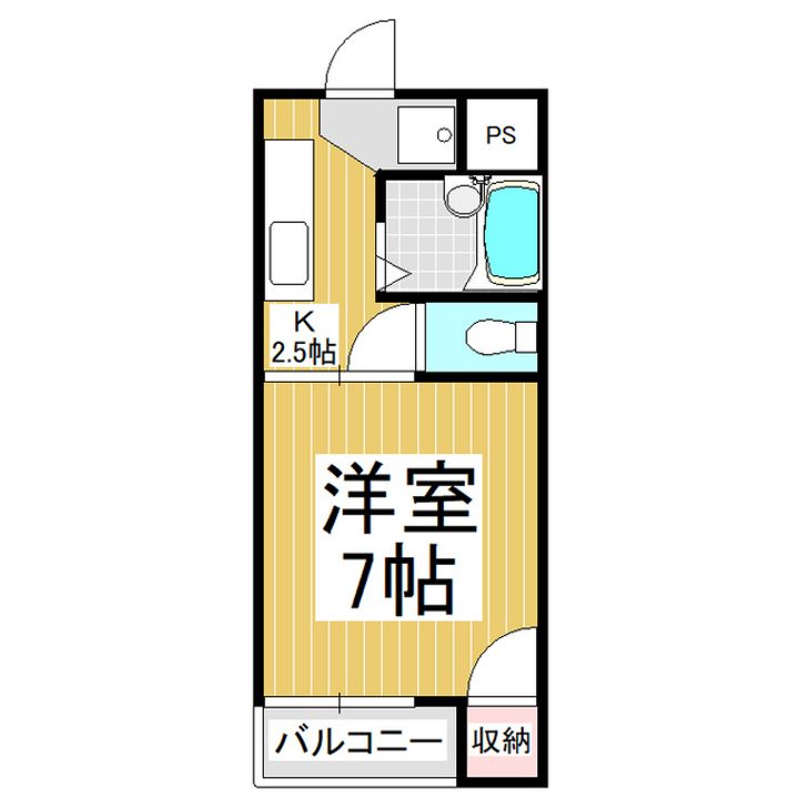 コーポT&T吉田206の間取り