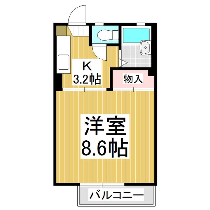 ベルメゾン南俣103の間取り