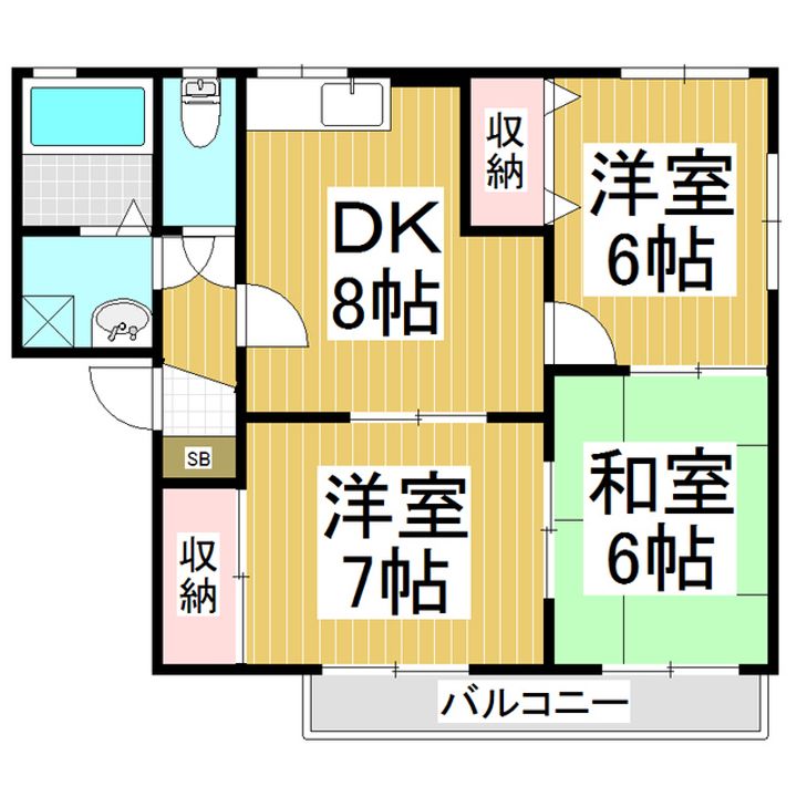ベルメゾン本堂W202の間取り