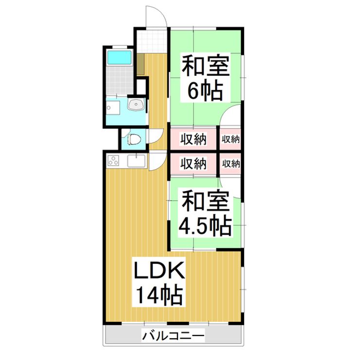 岡田ハイム301の間取り