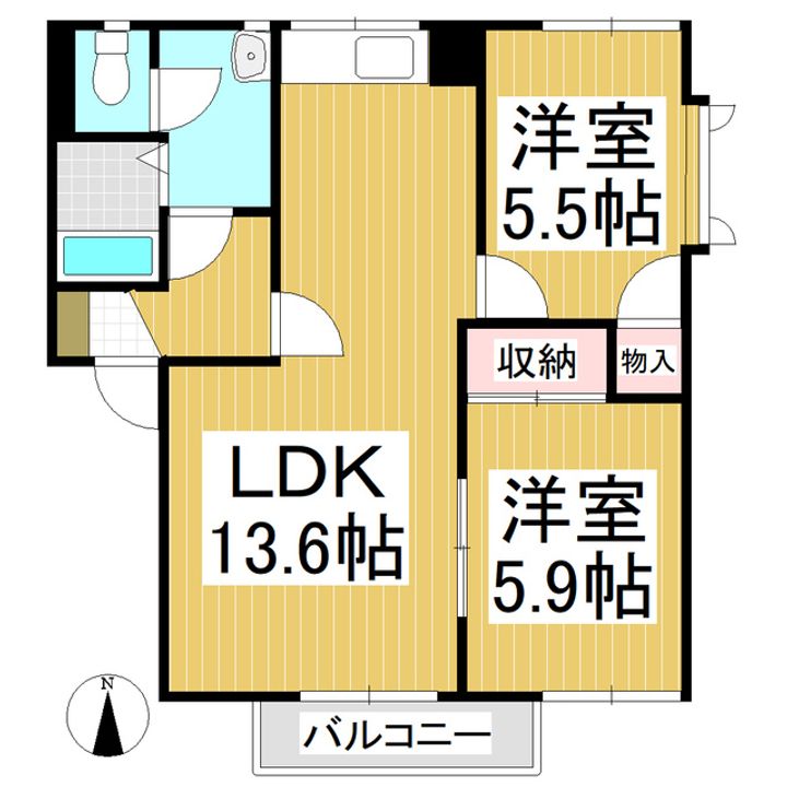 コート岡田屋 A棟の間取り