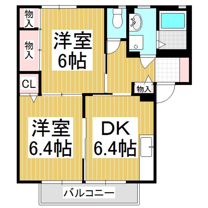 ディアスポム C棟101の間取り