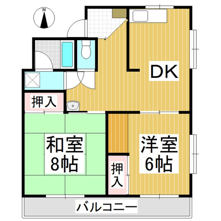 コーポHARU201の間取り