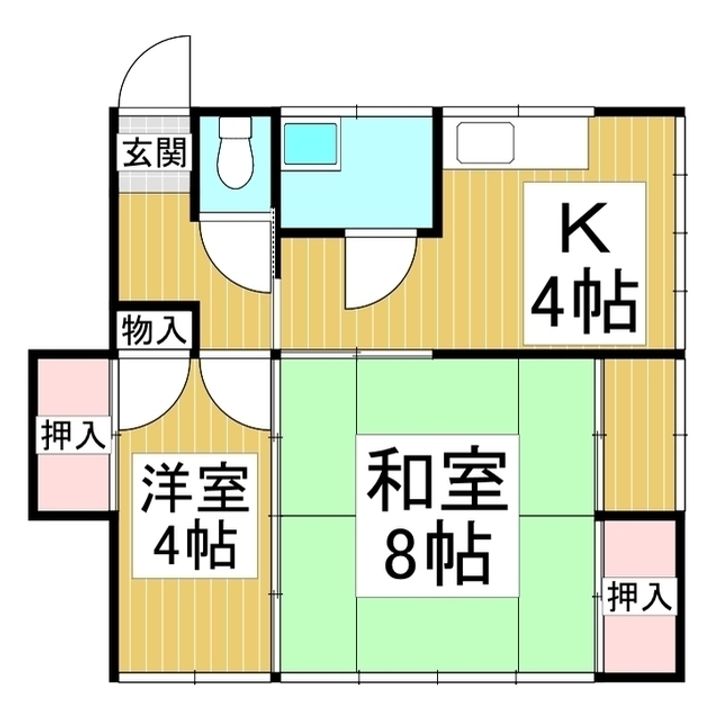 駅西ハイツ102の間取り