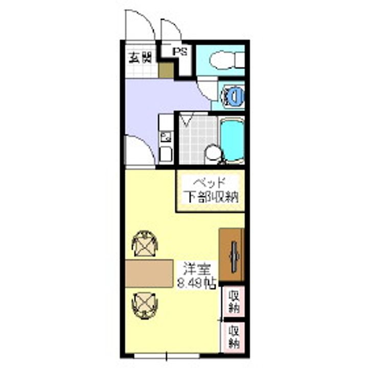 レオパレス 二刻106の間取り
