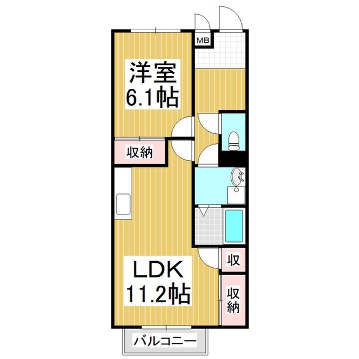 ハイツ和み201の間取り