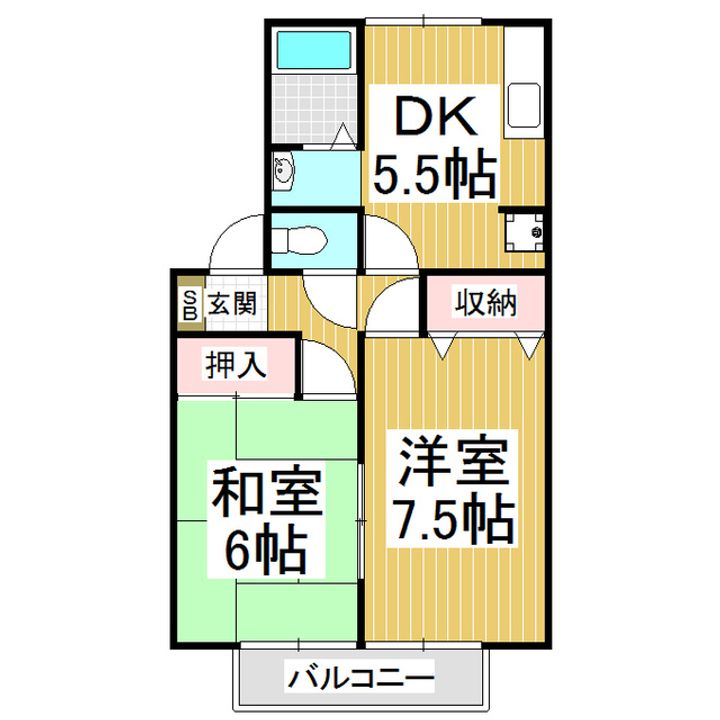 ロイヤルガーデン大和D-103の間取り