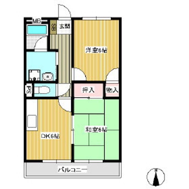 Surplus Two小林Ⅱ103の間取り