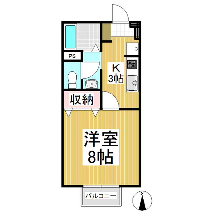 セジュール東鼎B207の間取り