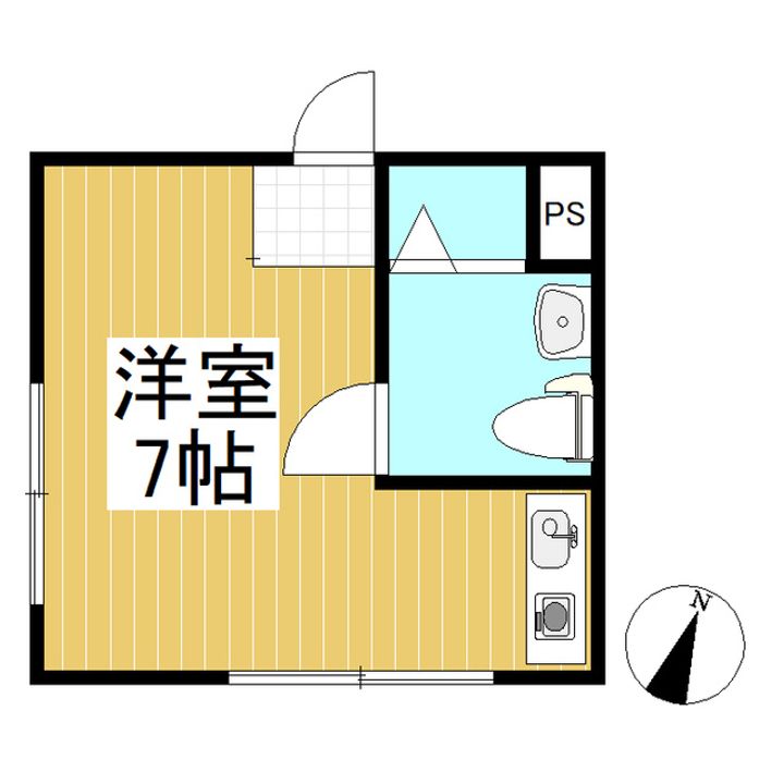 長野県上田市材木町1丁目の賃貸マンションの間取り