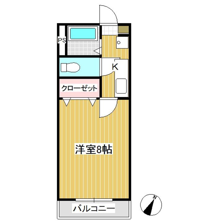 ジュリアス踏入B棟402の間取り