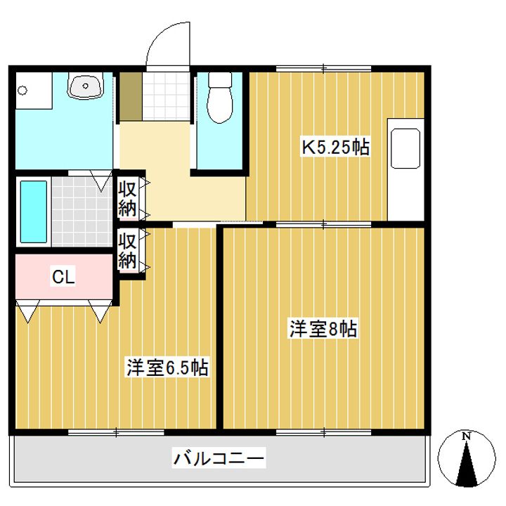 ローズマンション508の間取り