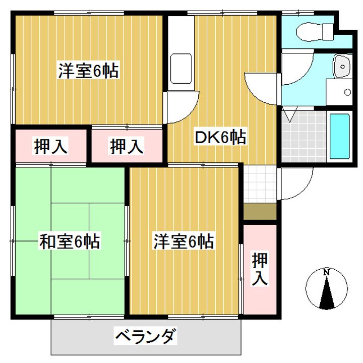 グリーンハイツ山口202の間取り