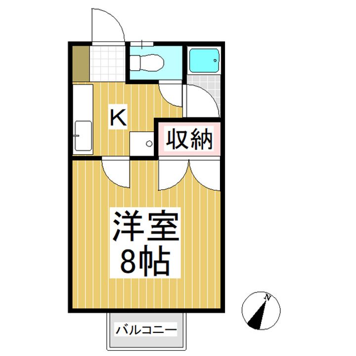ハイツすいとぴい2Cの間取り